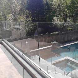 pool glass railings