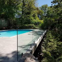 Photo of Glass Railings Near a pool
